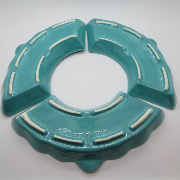 Vintage Ceramic Serving Bowl Nesting Trays CAL USA L40 485 CA Pottery Chip & Dip - Picture 12 of 16